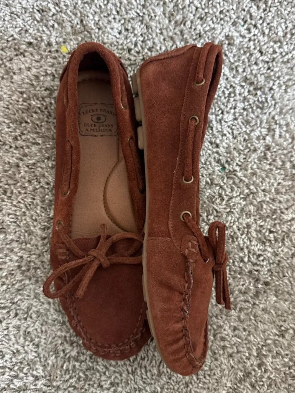 Lucky Brand Women's Brown and Tan Loafers